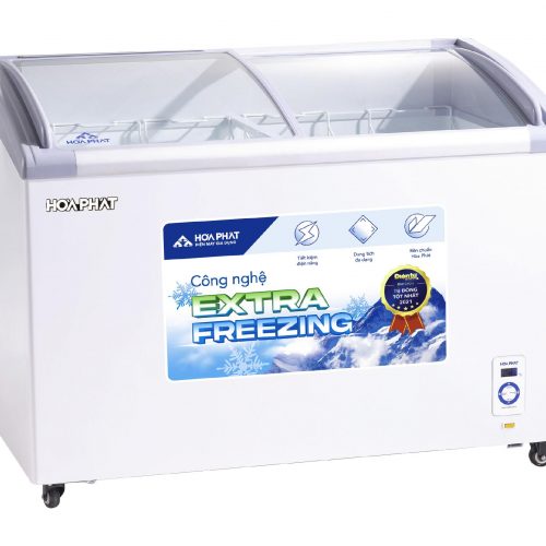Tủ Đông Kính Cong Hòa Phát HSF AD6451.C Inverter – 357L – Dàn Đồng