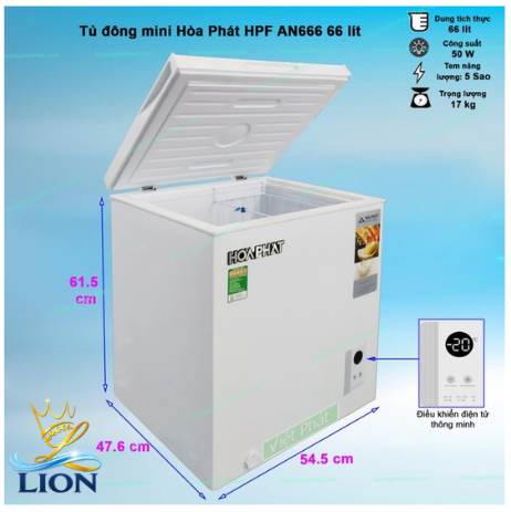 Tủ đông mini 66l siêu gọn