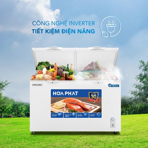Tủ Đông Hòa Phát HPF BD6330 – 330L – 2 Ngăn 2 Cánh Dàn Đồng